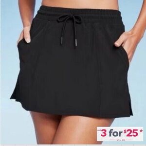Swim black board skirt bottoms quick dry with pockets Kona sol XL 16